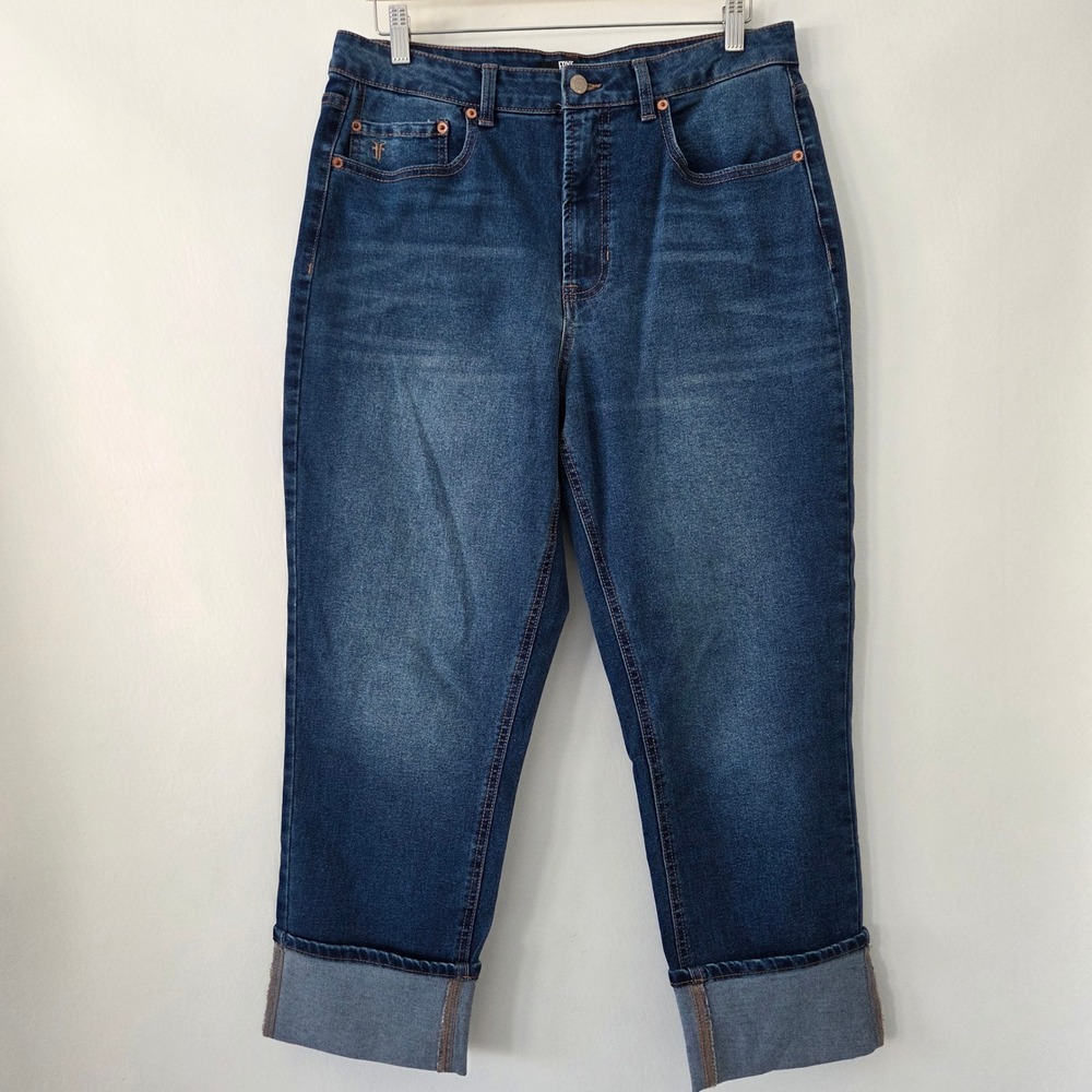 Frye Womens High Rise Cuffed‎ Crop Jeans Medium Wash Denim Size 10/30